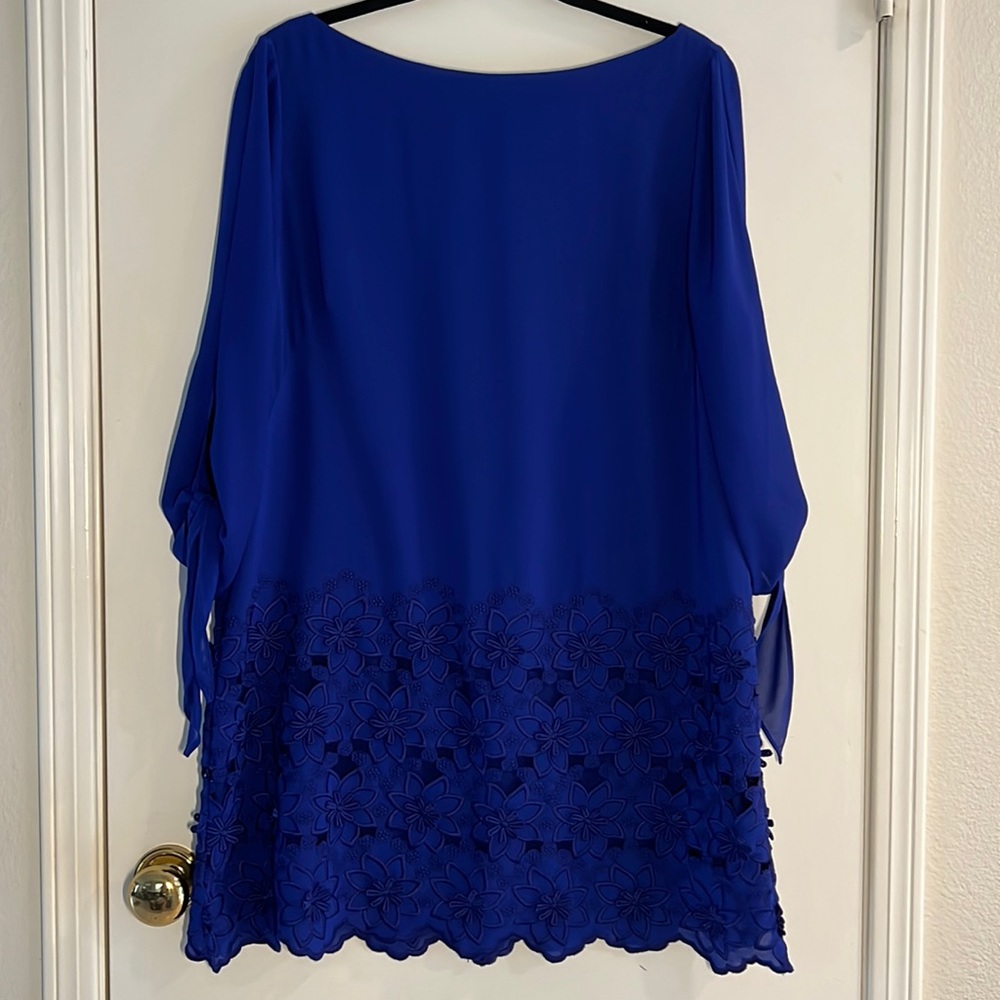 Tahari Arthur Levine royal blue dress